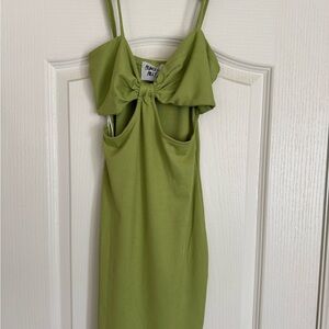 Princess Polly Green Knotted Front Dress